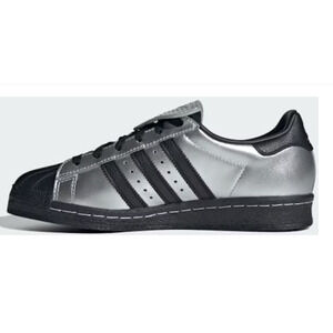 Adidas Superstar 82, Metallic Silver/Black, W8, New in Box